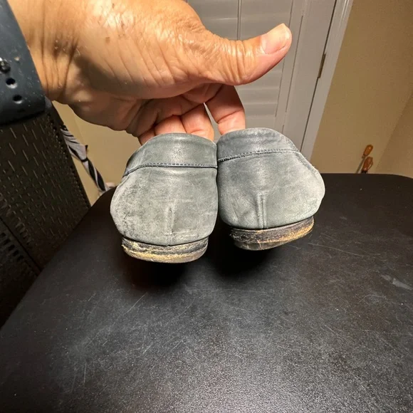 Santoni size 12 men’s grey loafers made in Italy